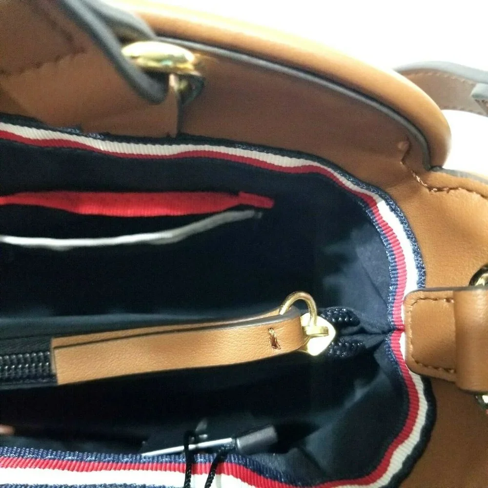 Tommy Hilfiger Shoulder Handbag Faux Leather‎ Brown Croc Embossed